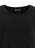 Bambus T-shirt med rund hals sort, kortærmet