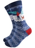Bambus strømper juletræ og hund, herre, fra Sock Talk