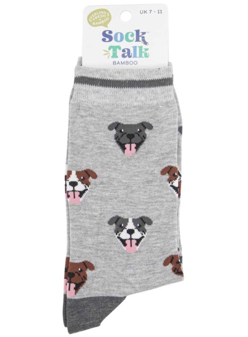 Bambus strømper med hunde, herre, fra Sock Talk