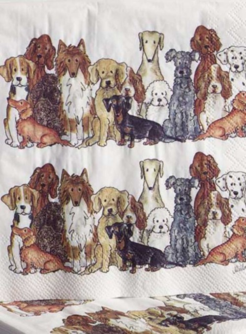 Servietter med hunde