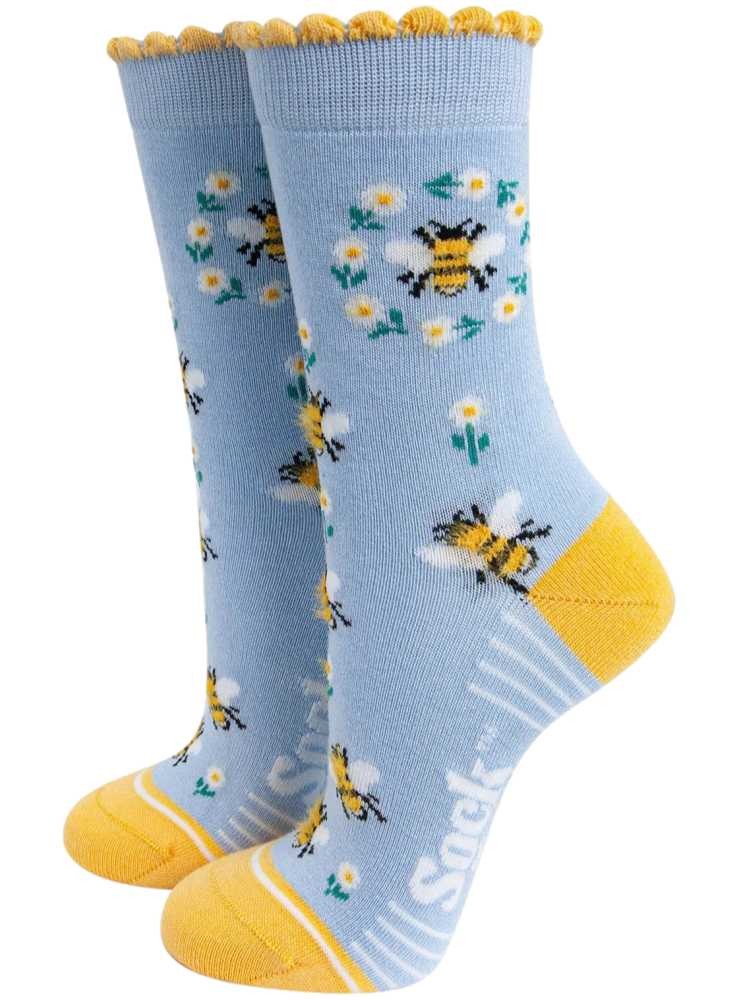 Bambus strømper fluffy bier, dame, fra Sock Talk
