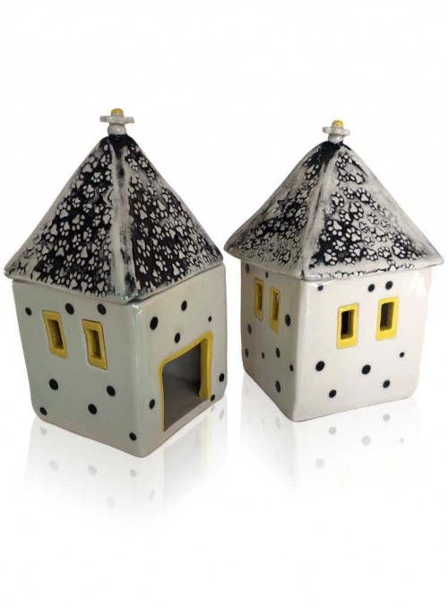 Lys-hus i keramik