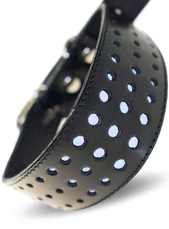 Designer myndehalsbånd med refleks, håndlavet, Reflective