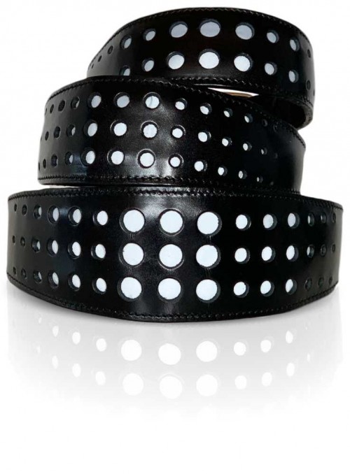 Designer myndehalsbånd med refleks, håndlavet, Reflective