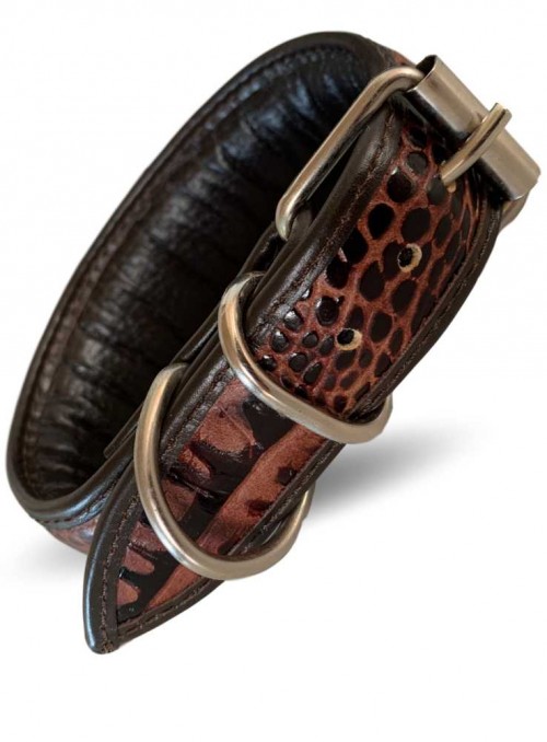 Halsbånd til mynde designet of håndlavet i UK, Python