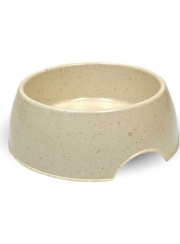 Hunde madskål af bambus 17 cm natur