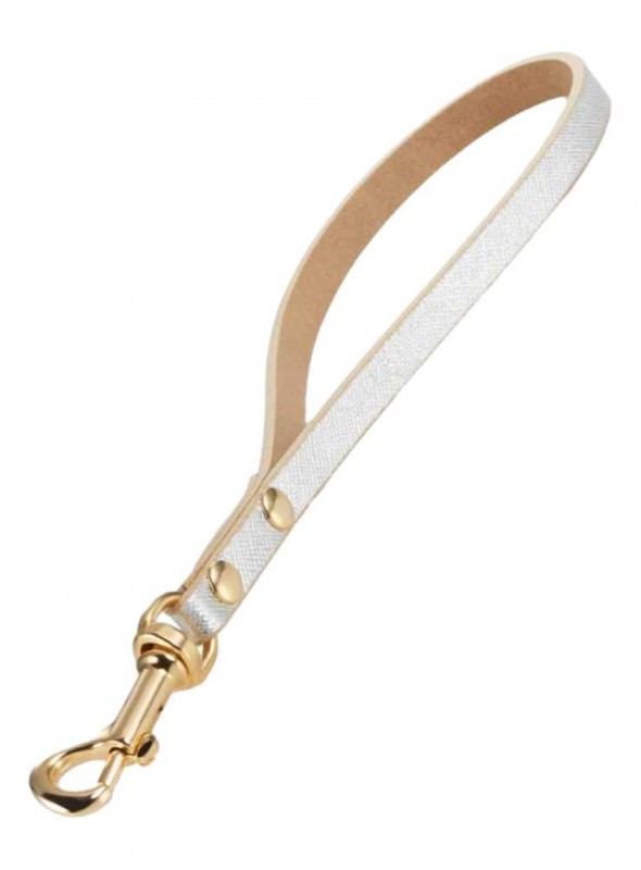 Læder håndtag til luksus-line Mango toy, sølv